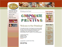 Tablet Screenshot of corporatequalityprinting.com